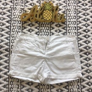 Loft Linen/Cotton White Shorts
